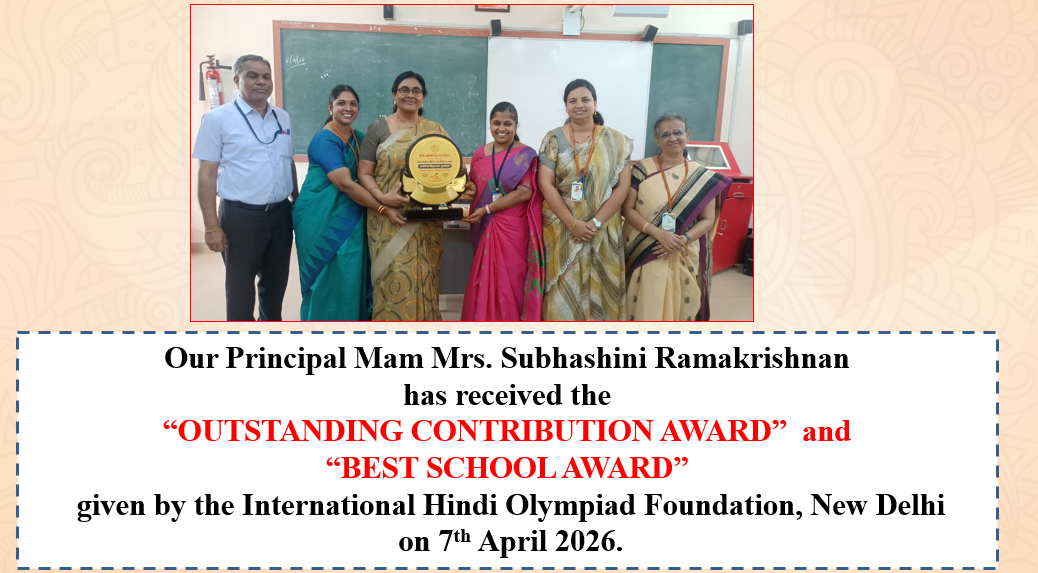 “OUTSTANDING CONTRIBUTION AWARD”  and “BEST SCHOOL AWARD”