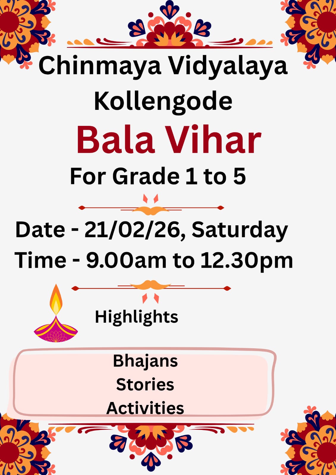 Bala Vihar Programme