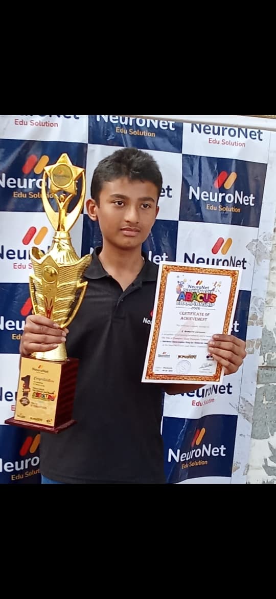 ACHIEVEMENT----Abacus District level---- First Rank ----Bharath Krishna----  Class 7B