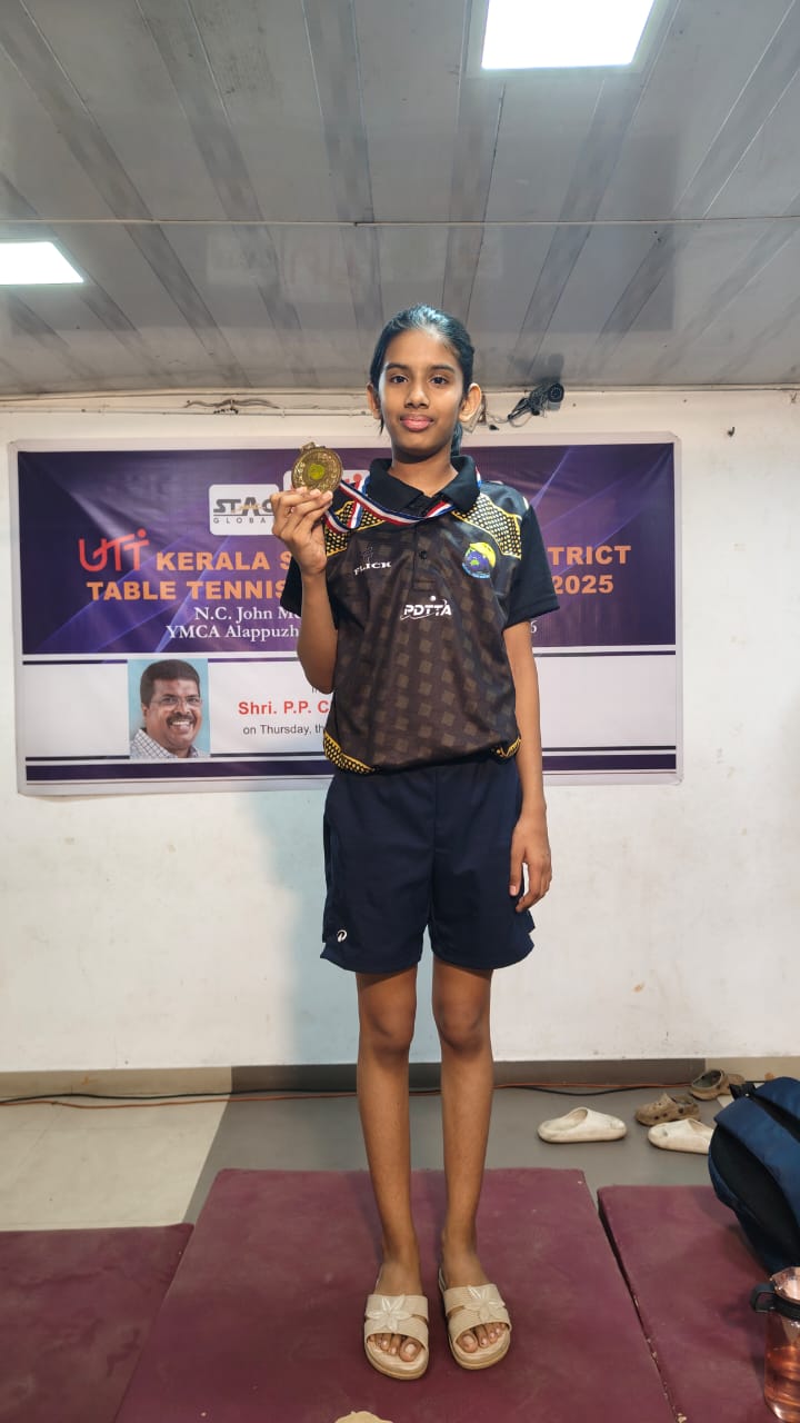   UTT Kerala state & inter district table tennis championship 2025 held at YMCA Alappuzha Category - U13 Girls team